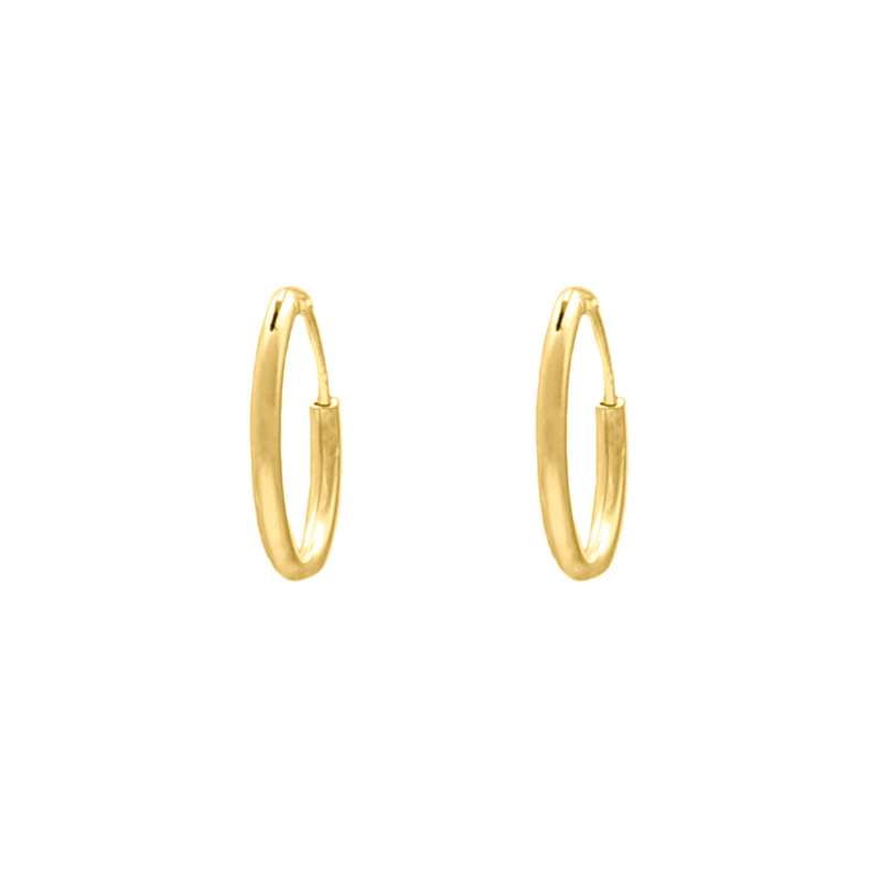 Oorringen Sterling Zilver 14 mm Verguld