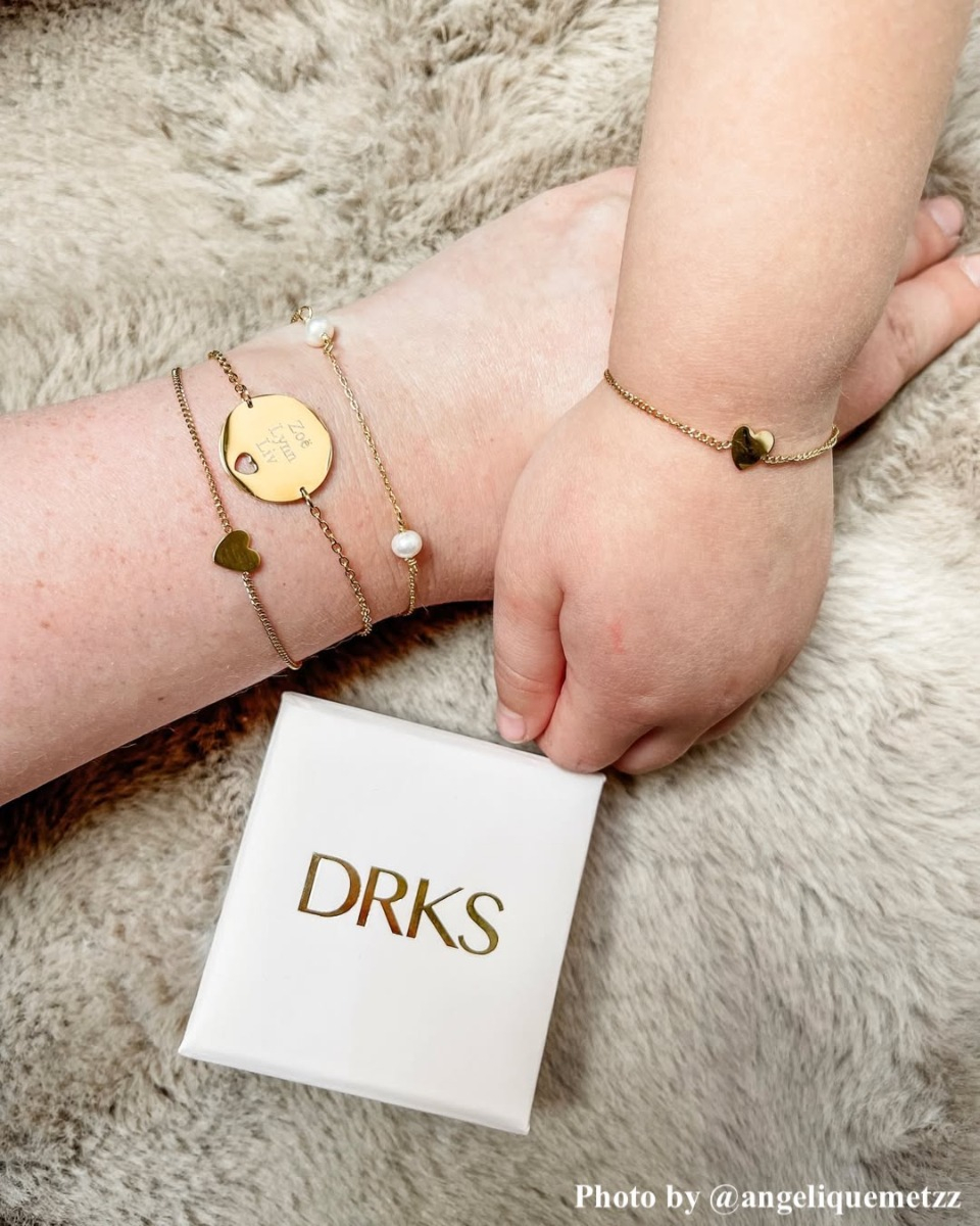 Graveerbare armband met hartje.