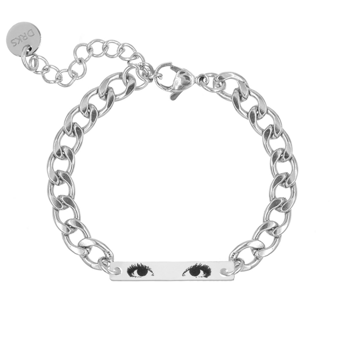 Graveerbare mannen armband met ogen