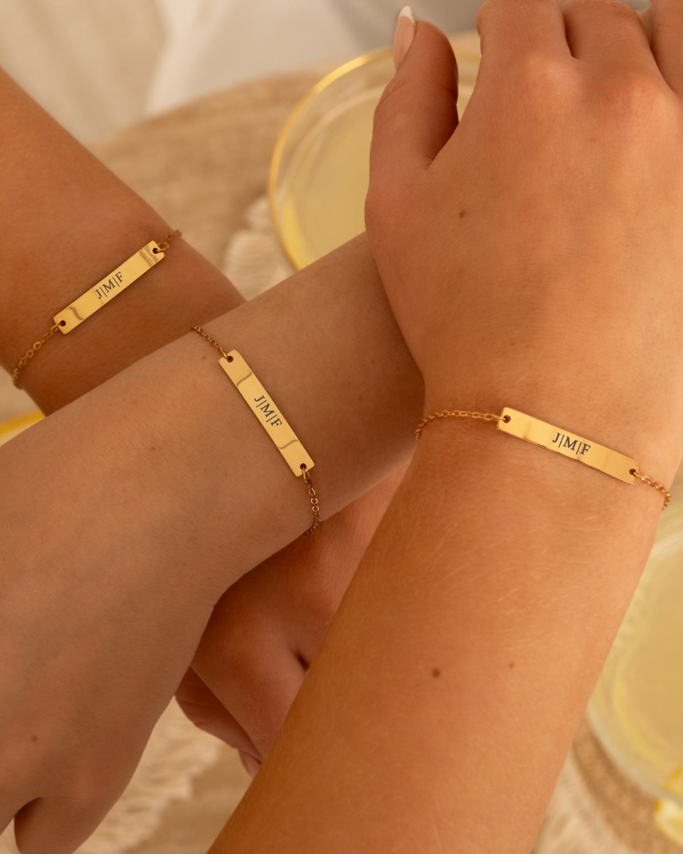 Moeder & dochter armbanden met naam