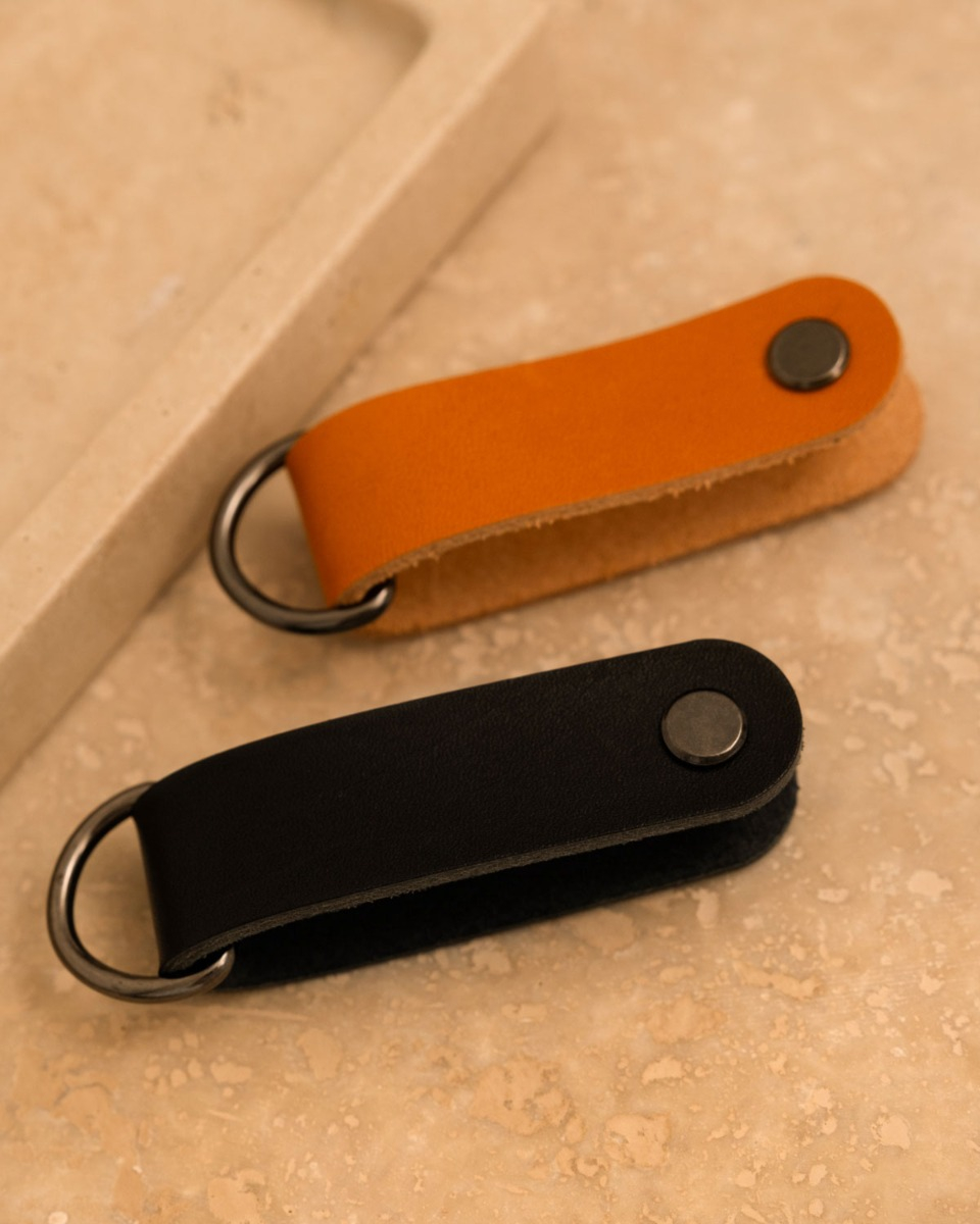 Leren sleutelhangers van drks