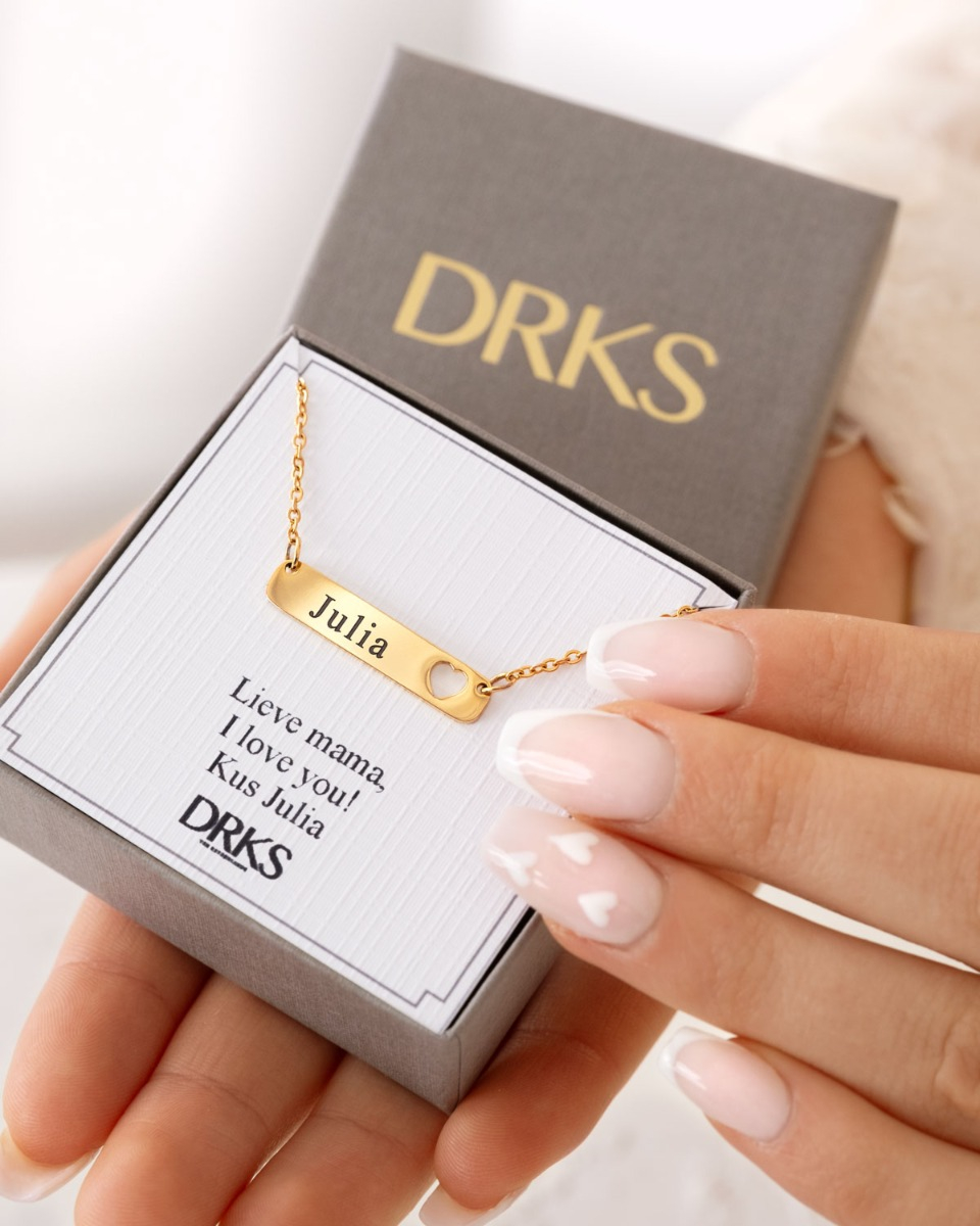 Gouden ketting met hartje in sieradendoosje