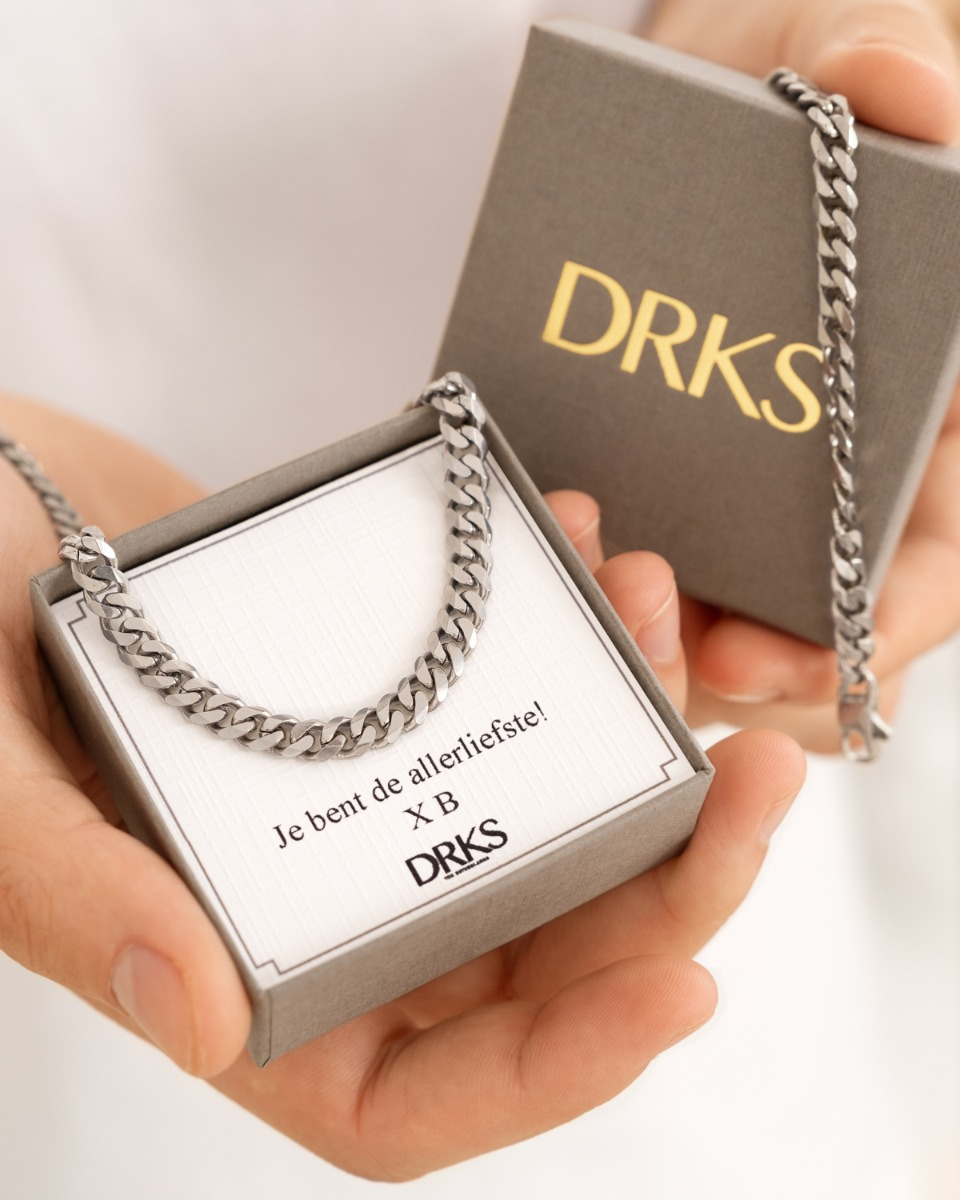 Schakelketting Heren Zilverkleurig