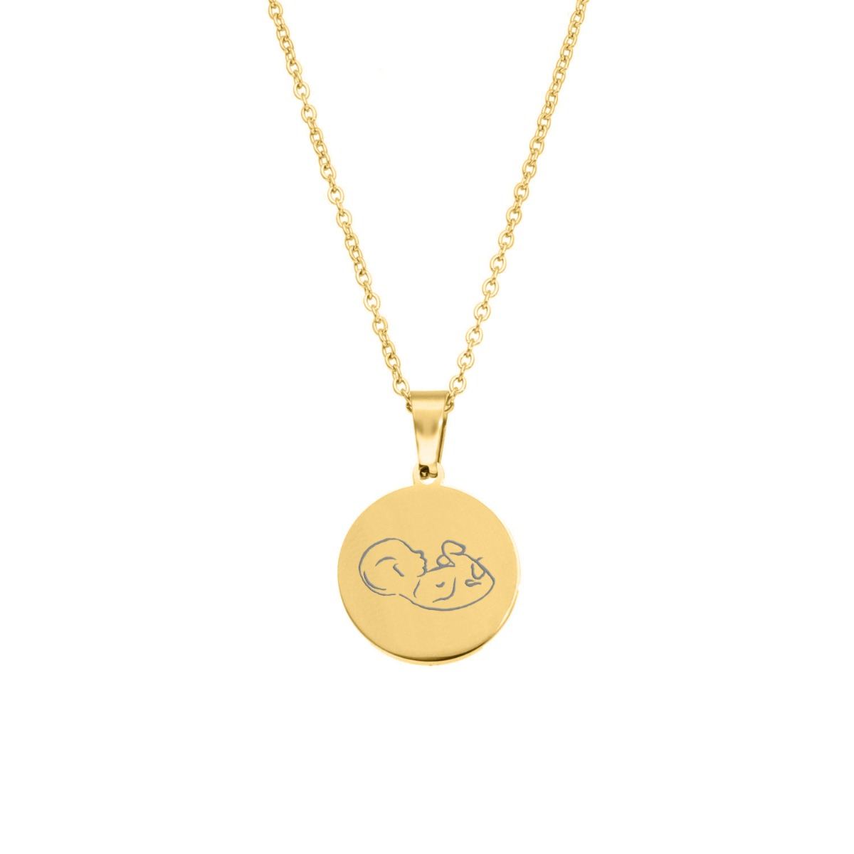 Gouden echo foto ketting