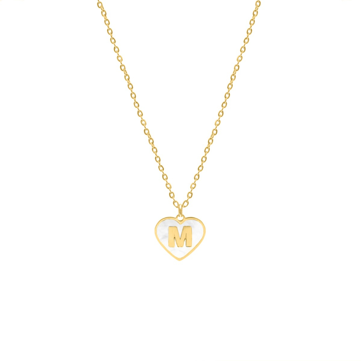 Letter ketting luxury heart goudkleurig