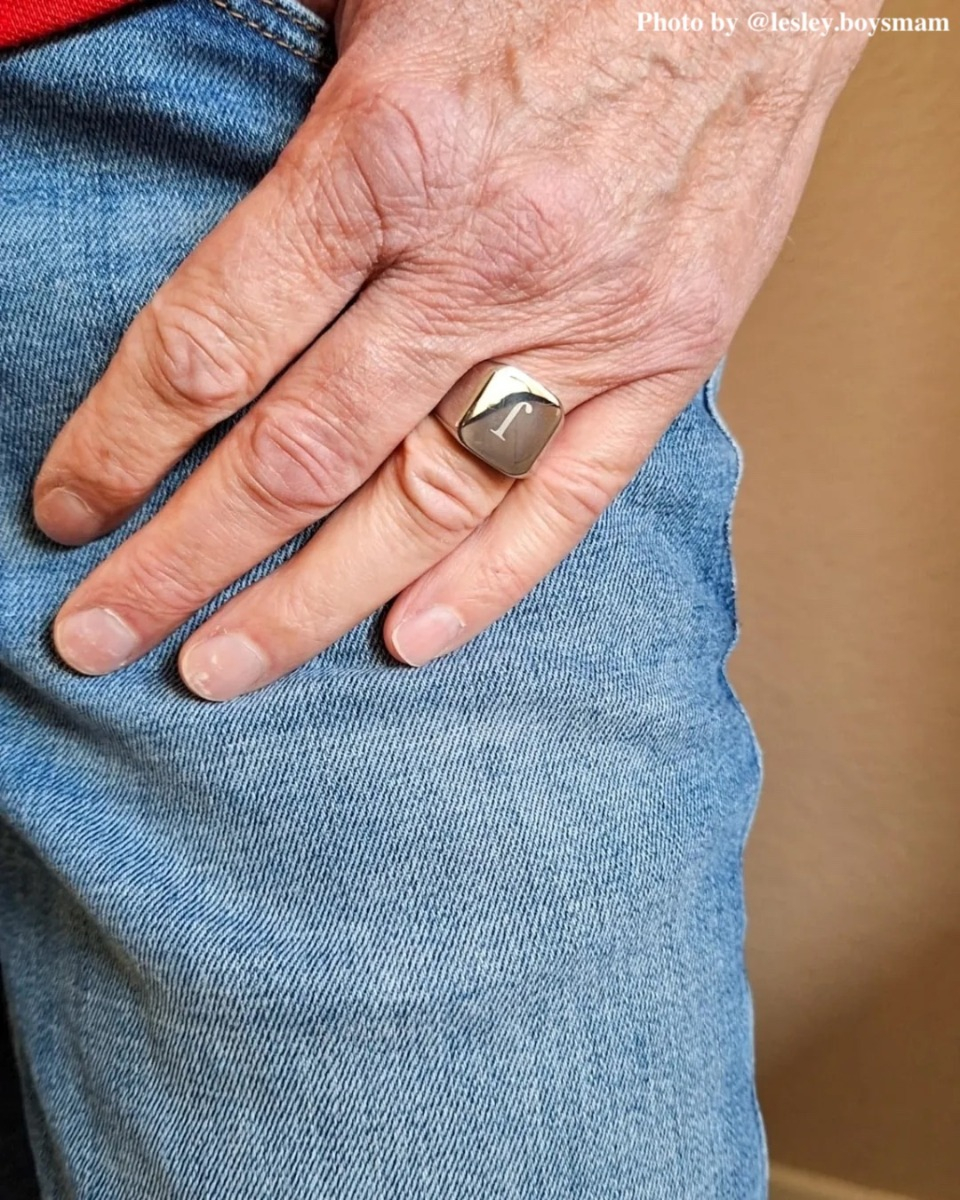 Initialen heren ring.