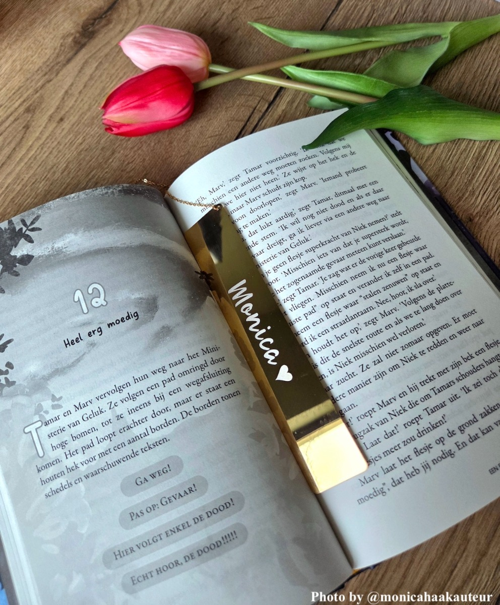 Gouden gegraveerde boekenlegger
