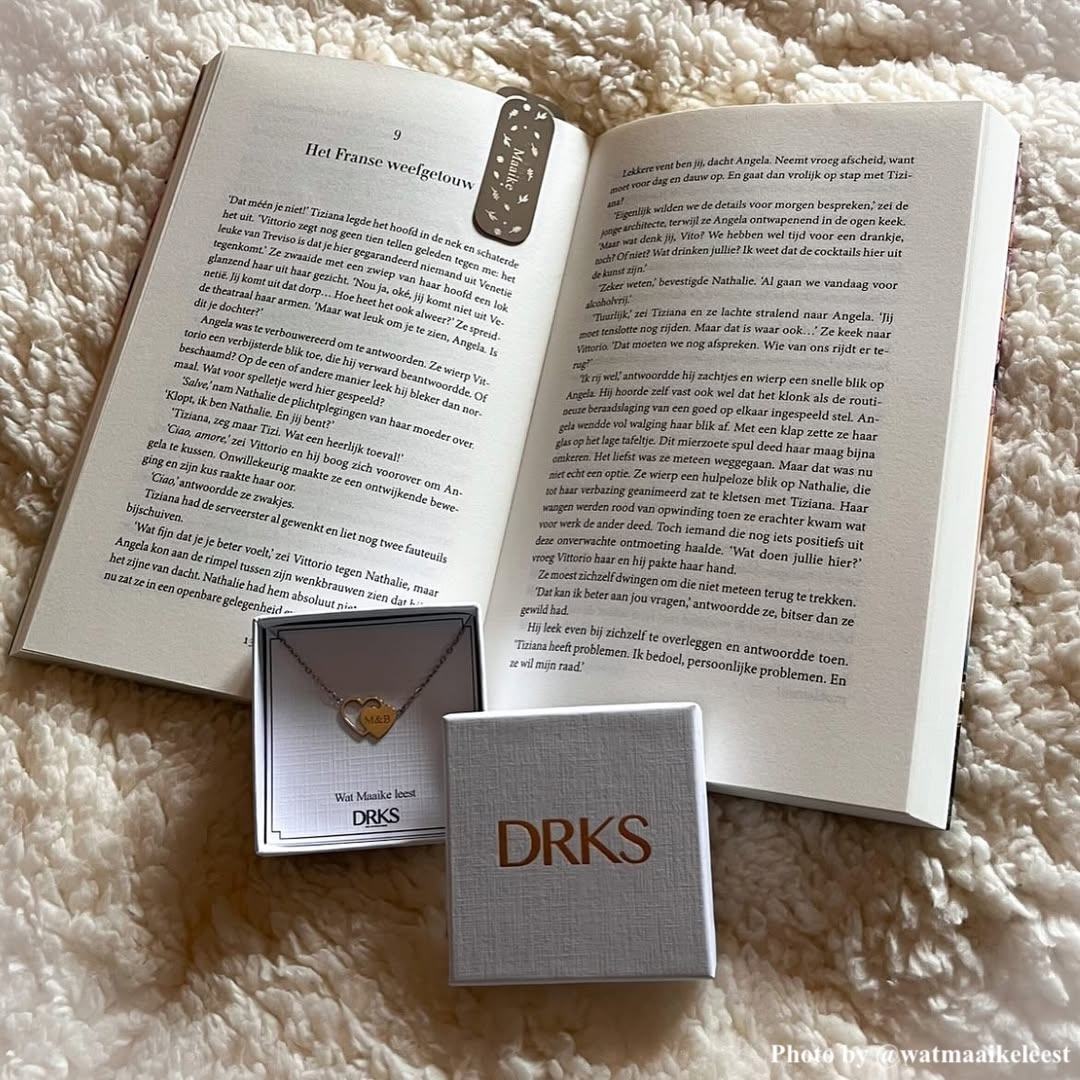 Gepersonaliseerde boekenlegger goudkleurig