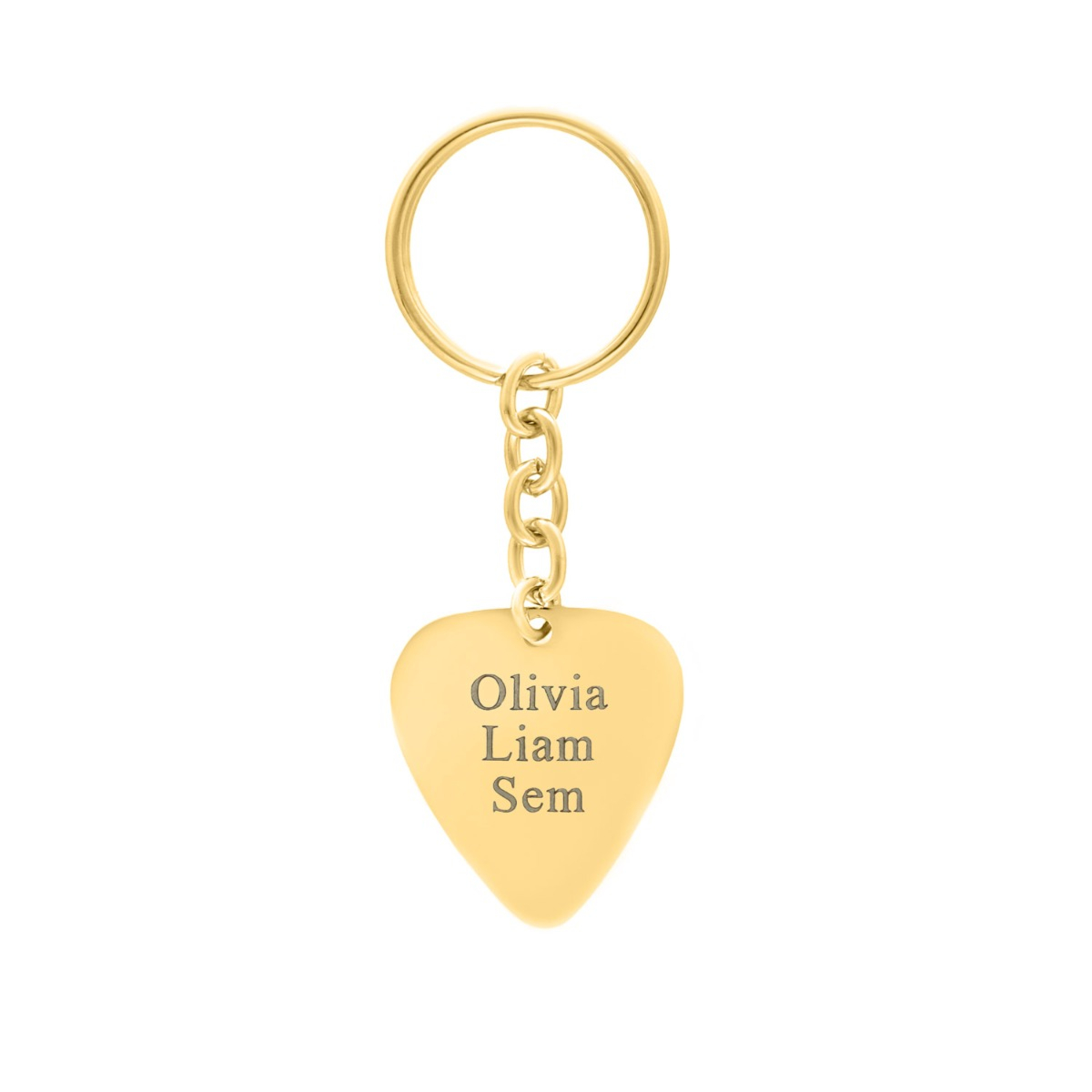 Gouden sleutelhanger met plectrum