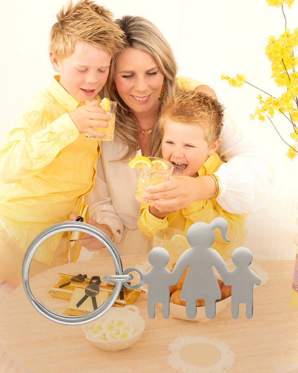 Sleutelhanger voor moeder met 2 kids