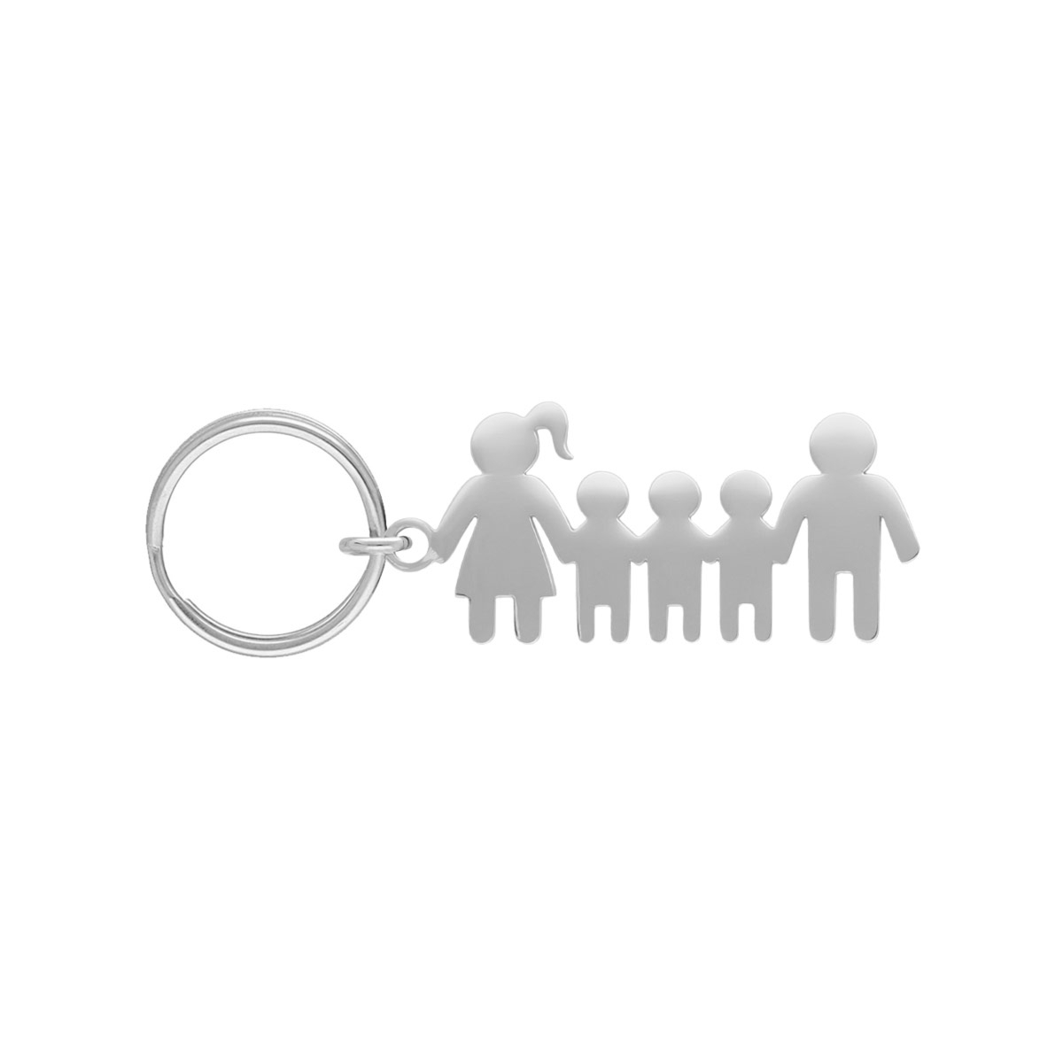 Sleutelhanger man vrouw en drie kinderen