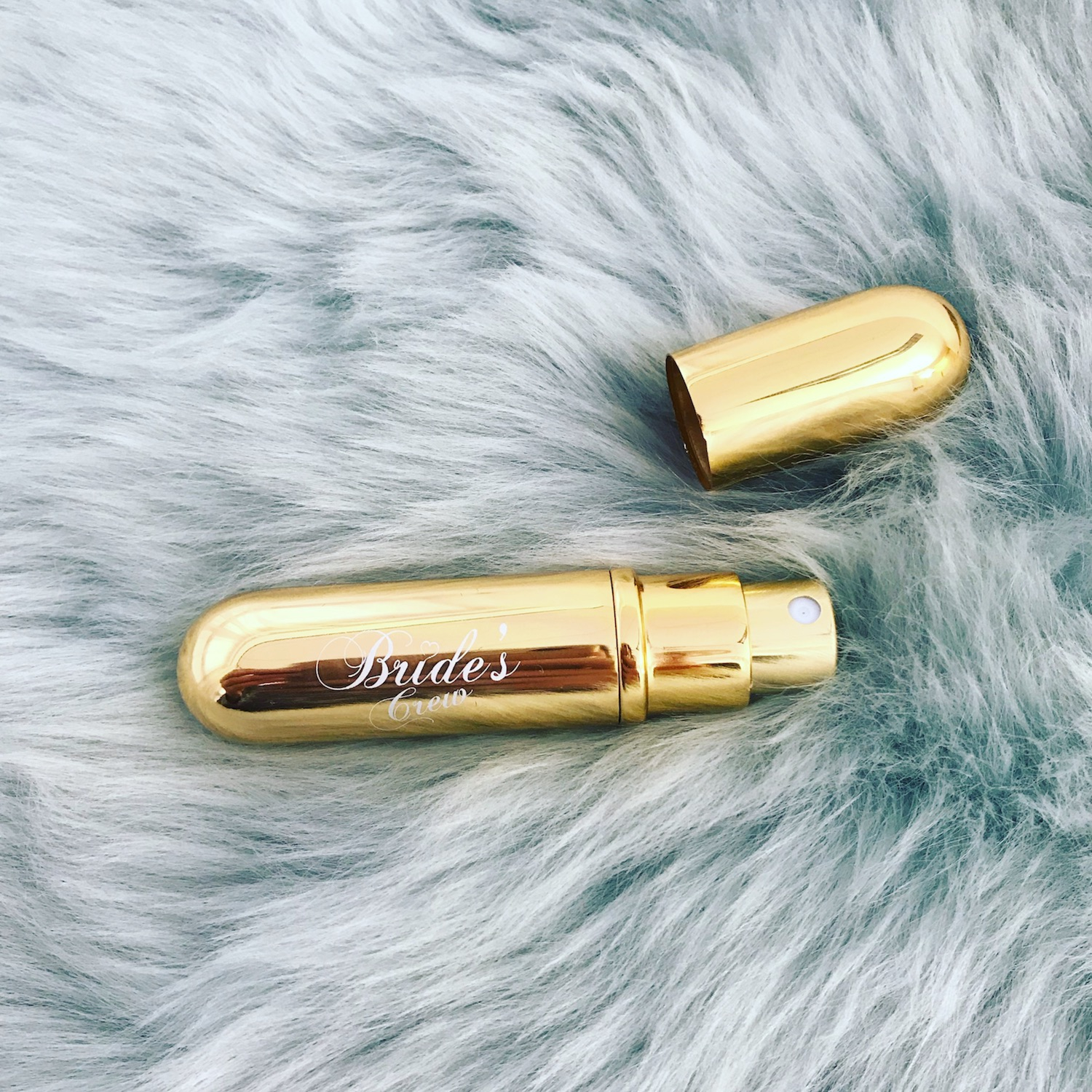 Gouden parfumverstuiver bride's crew