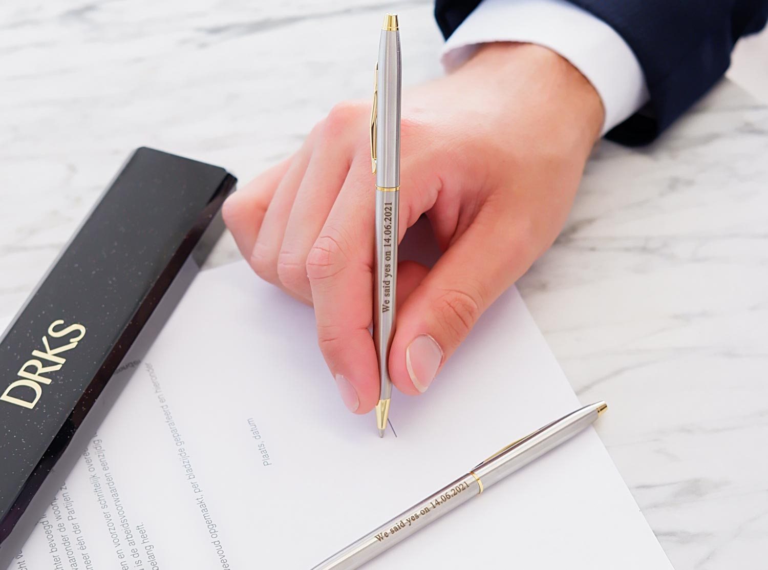 Mooie pen met gravering voor een handtekening om te kopen