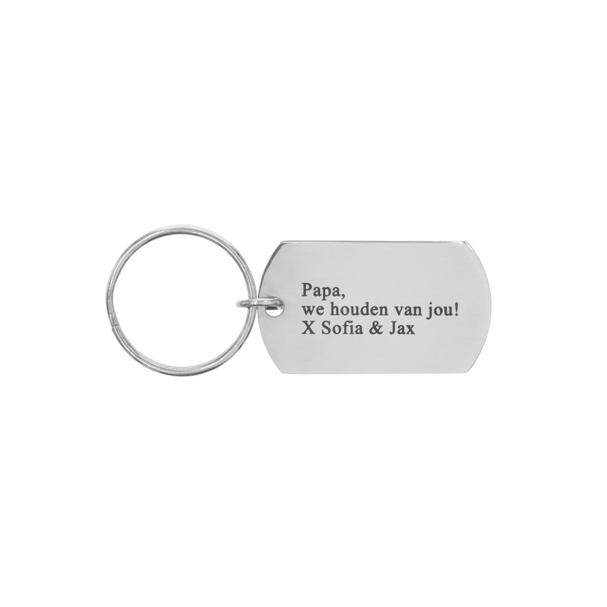 Sleutelhanger Met Tekst