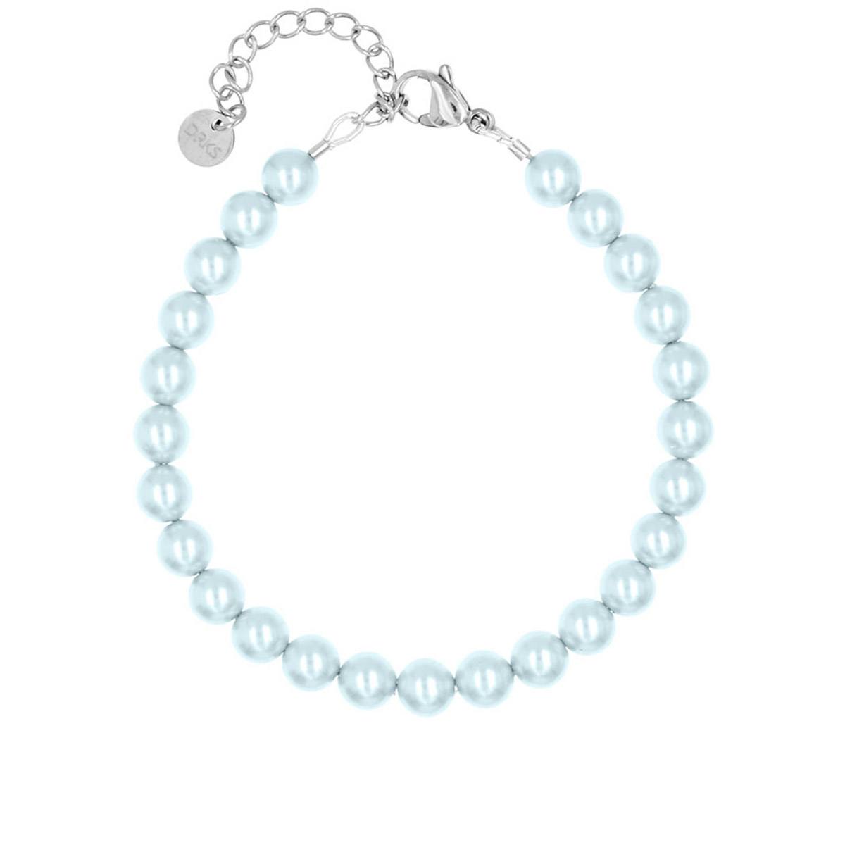 Elegante armband met lichtblauwe faux parels voor elke gelegenheid