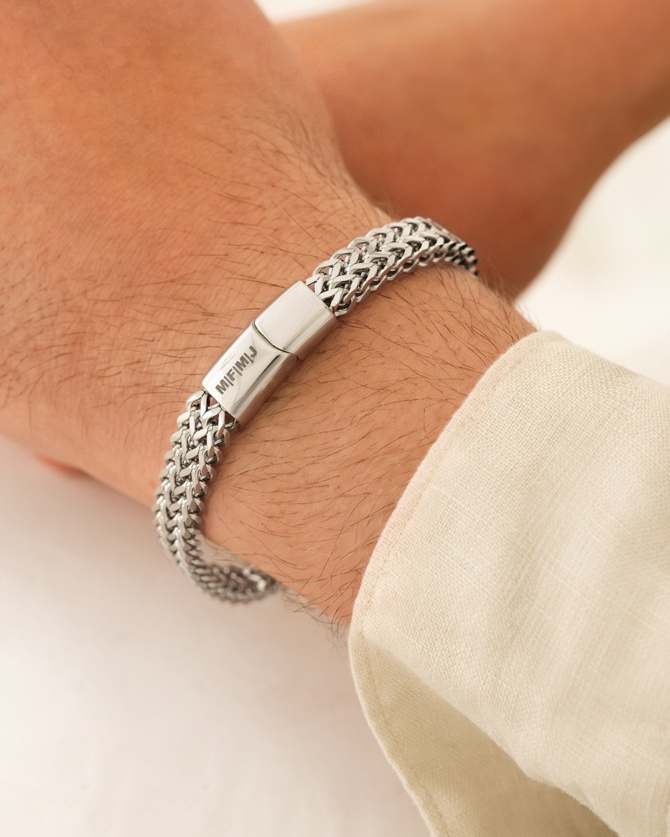 Heren armband zilver met gravering