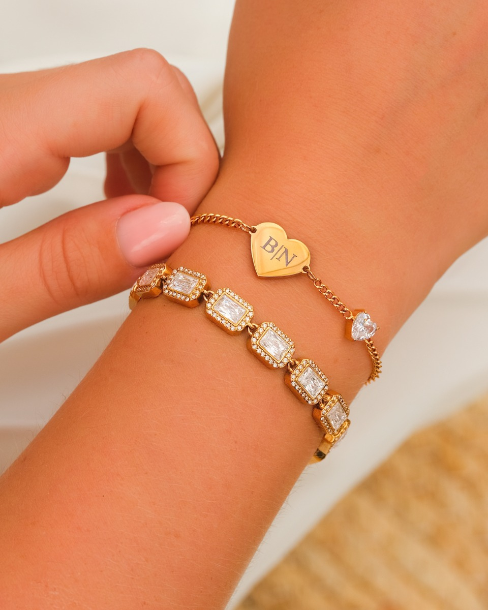 Gouden armbanden mix