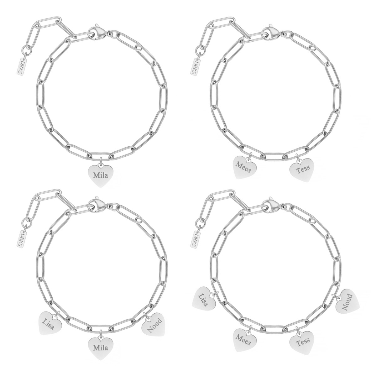 Armband met hartjes graveren