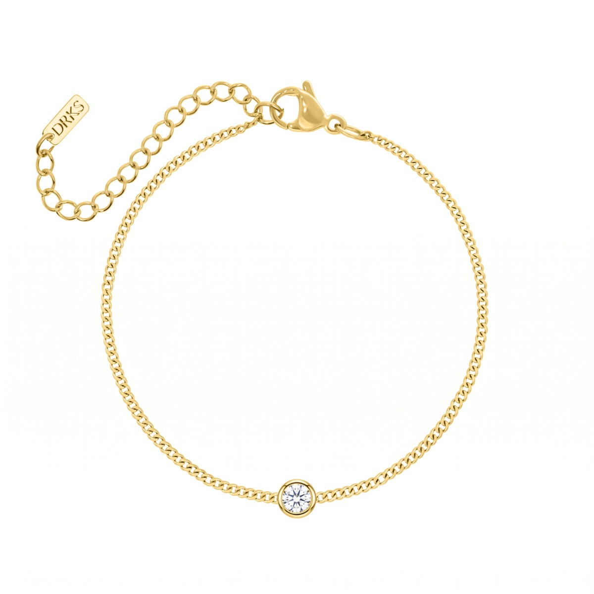 Loved ones armband 1 steentje goudkleurig