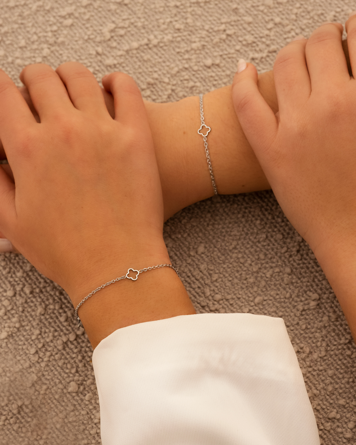Moeder & dochter little clover armband