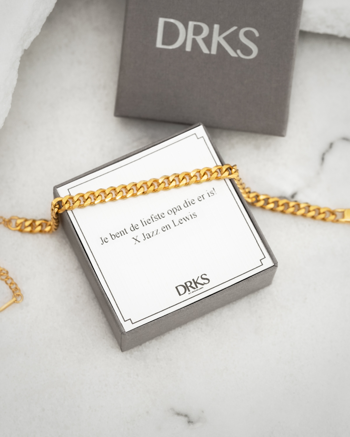 Heren armband chain goudkleurig