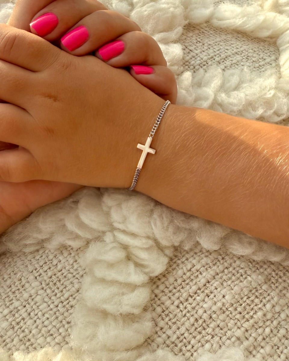 zilveren kruisjes armband voor kind