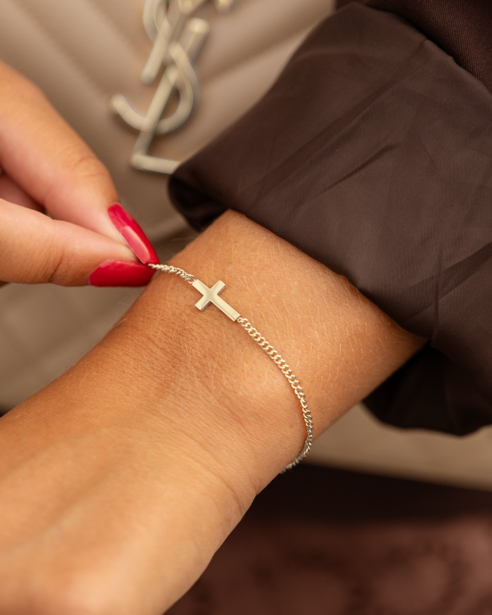 zilveren kruisjes armband voor dames