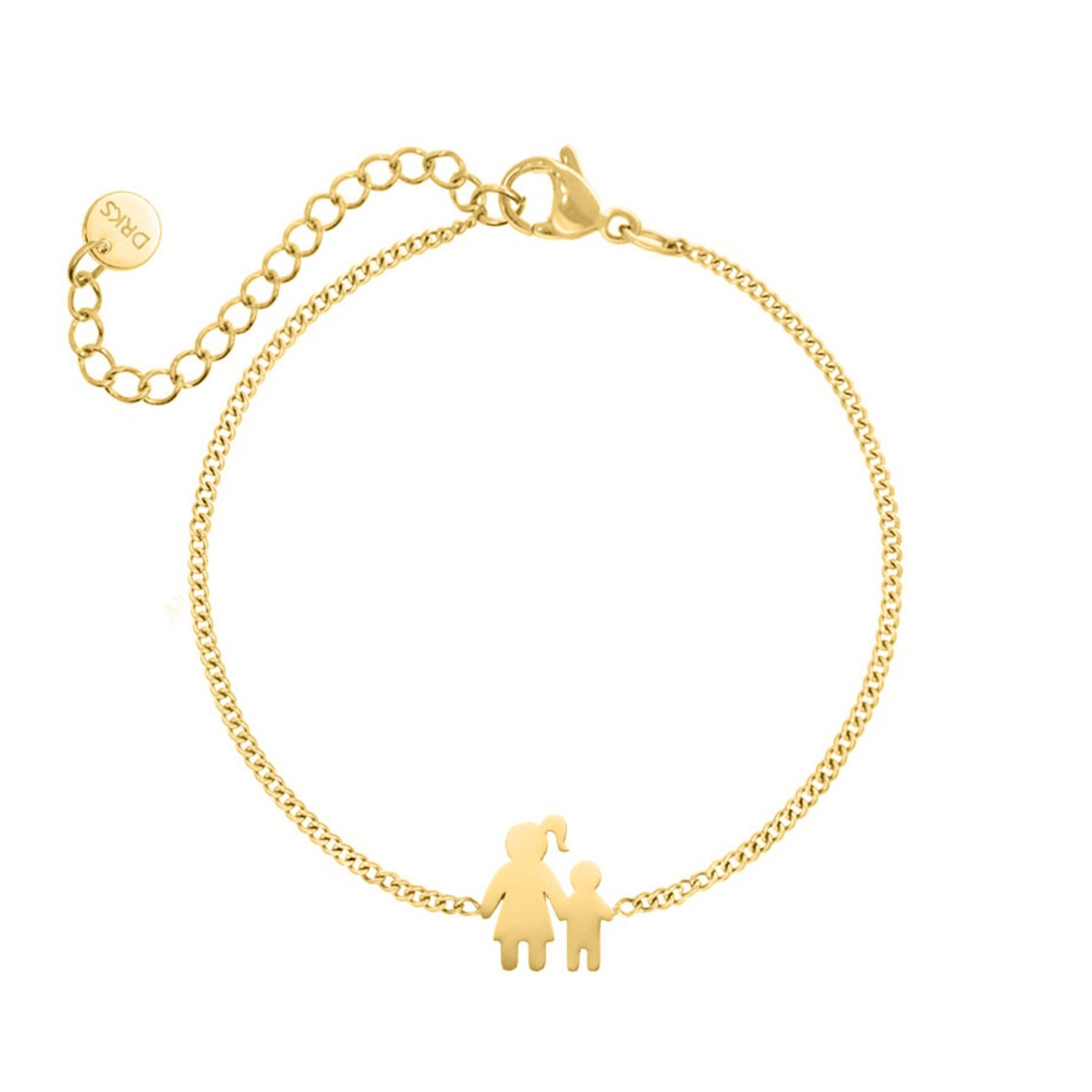 Armband moeder en kind goudkleurig