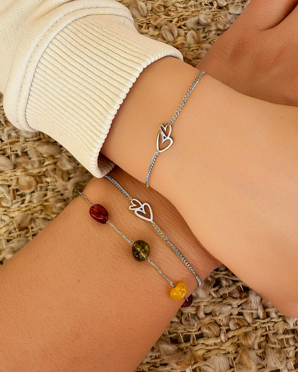 Hartjes armbanden zilver