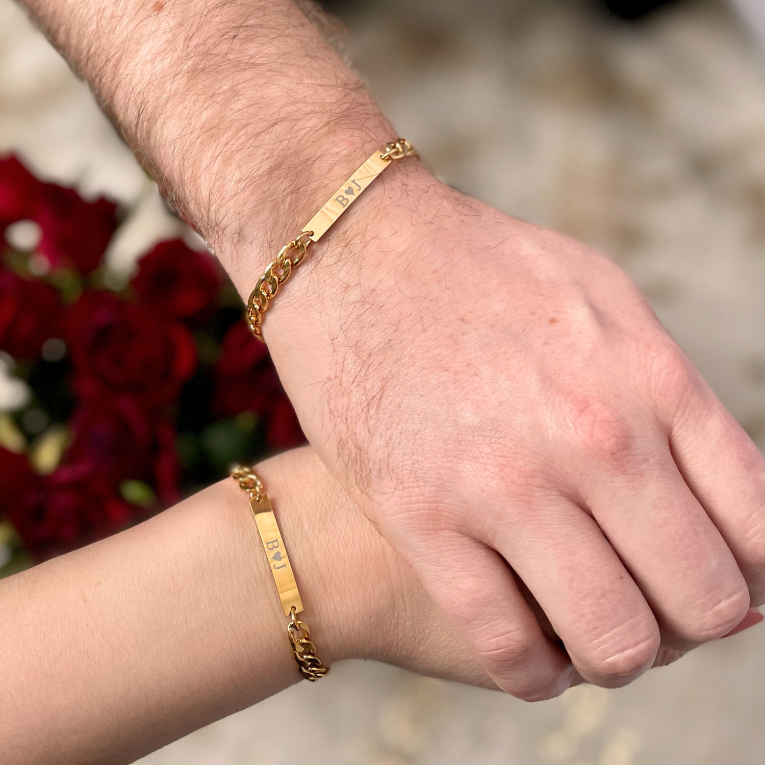 Armbanden voor koppels om te dragen met gravering