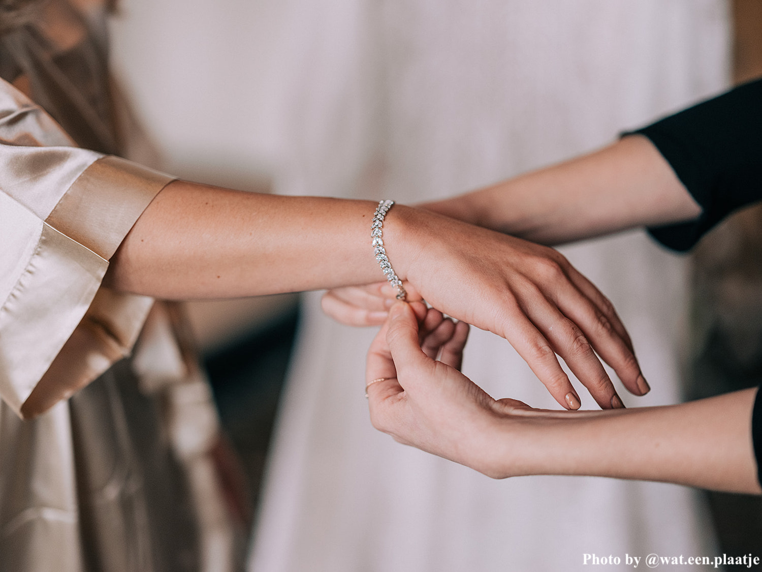 Armband voor de bruid met steentjes