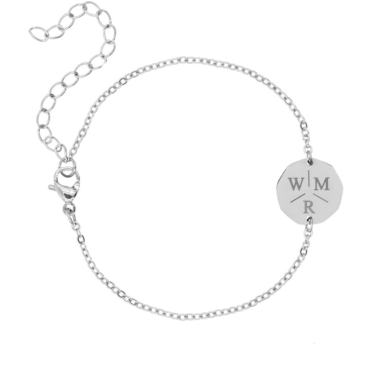 Drie initialen armband