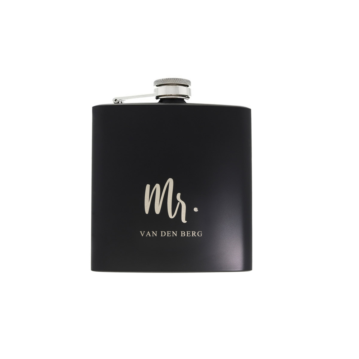 Zwarte heupfles mr