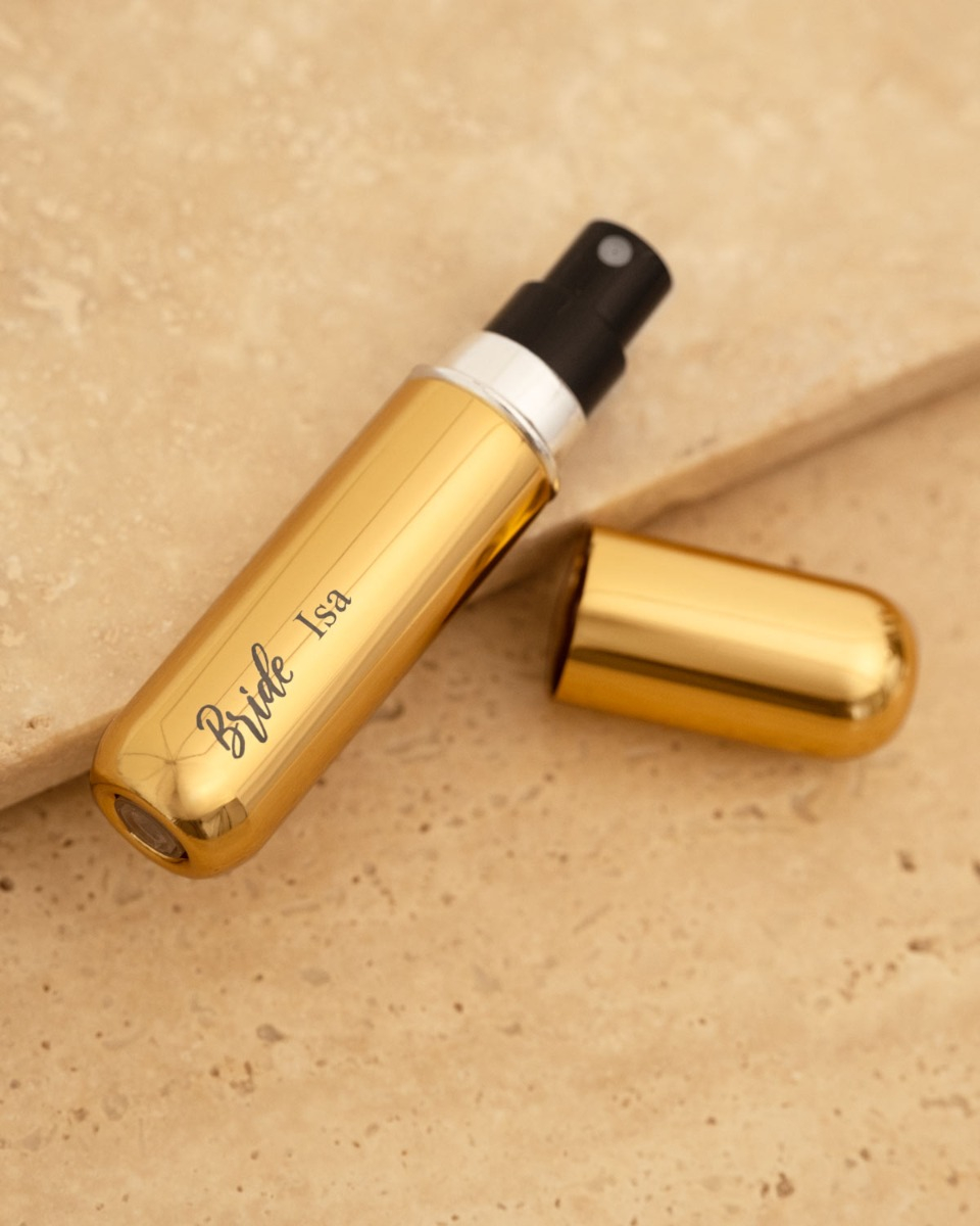 gouden bride parfumverstuiver met naam