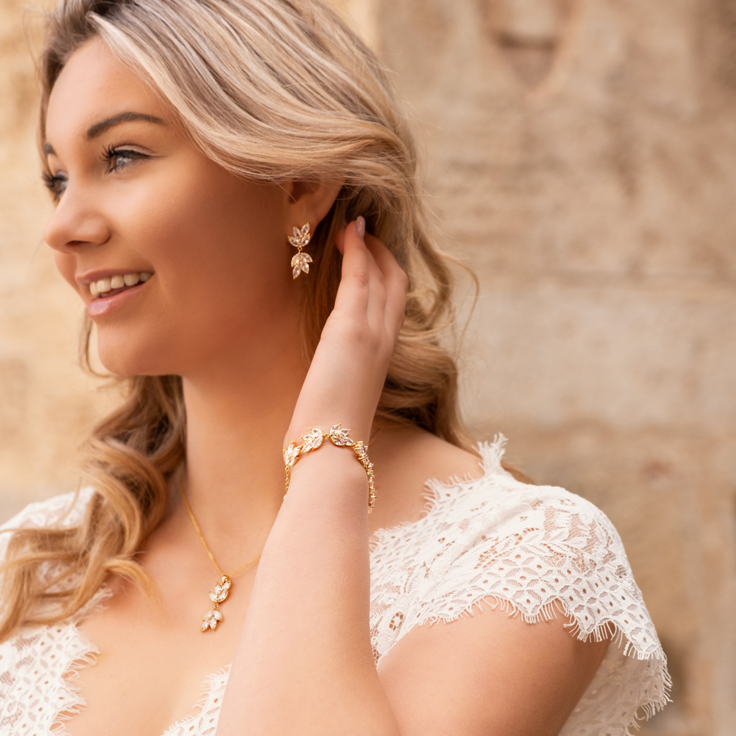 Bridal Oorbellen Goudkleurig