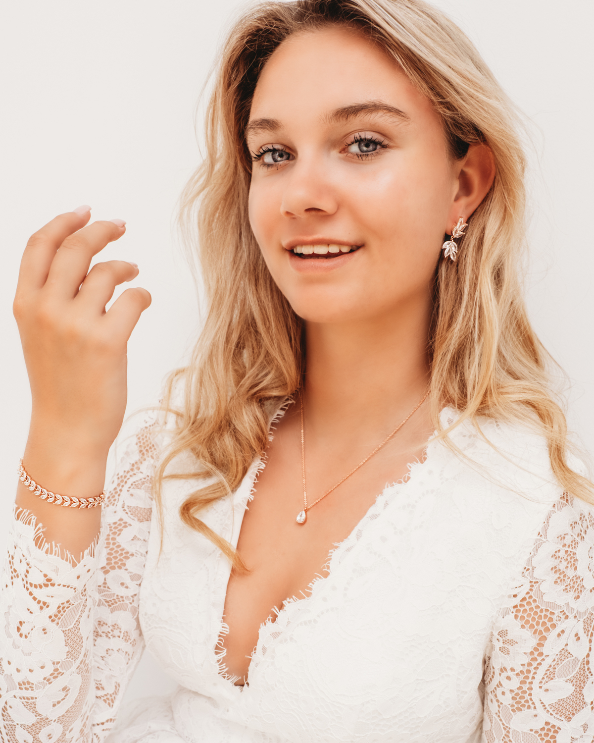 Bridal Oorbellen Rose Goudkleurig
