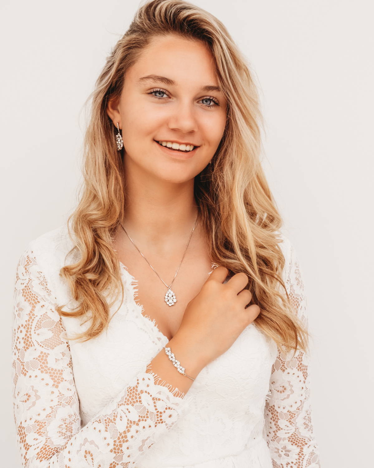Bruids Ketting Met Parels en Steentjes