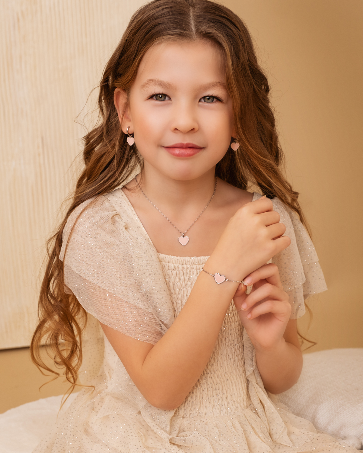 Pink heart kettinkje kids