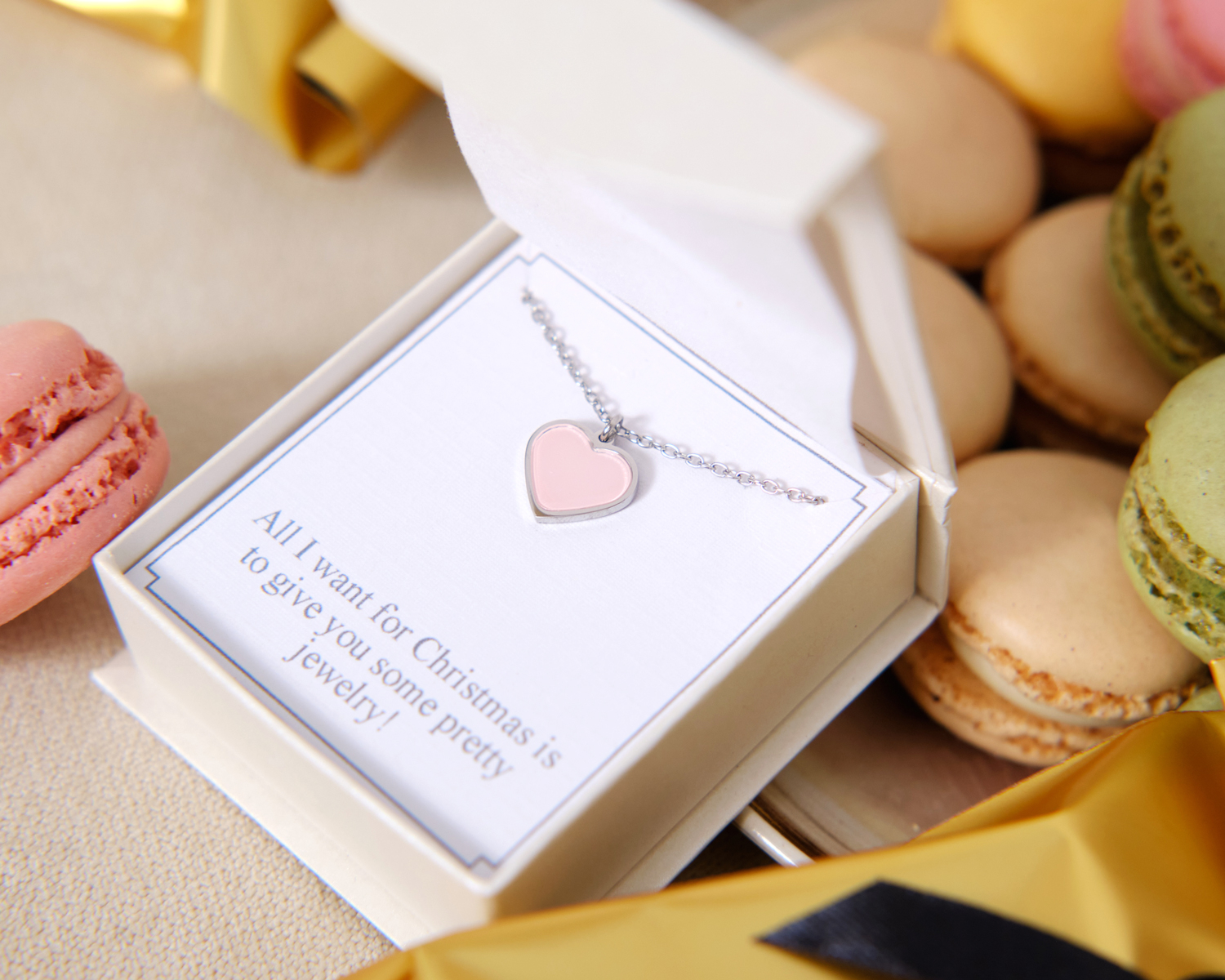 Sieraden set ketting hartje
