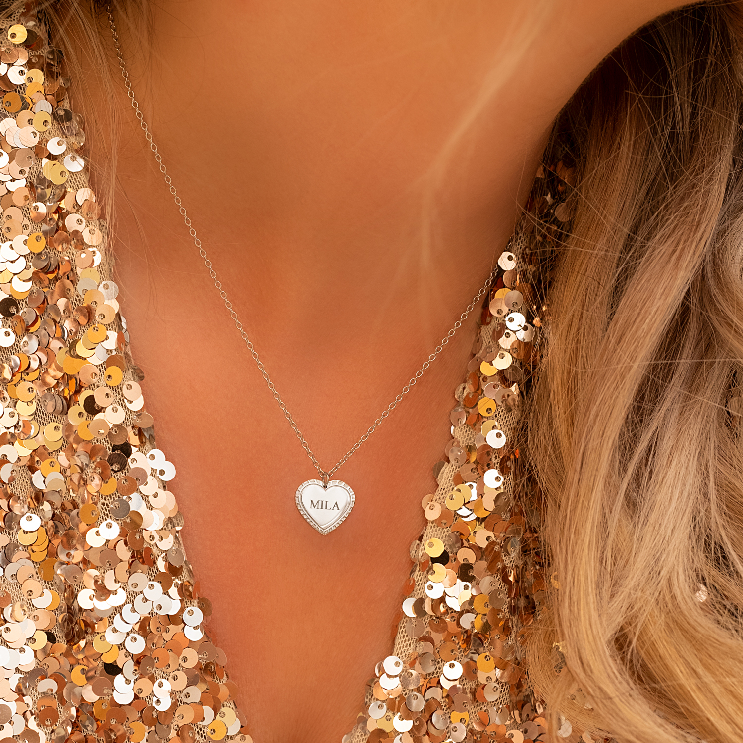 Initialen ketting hartje
