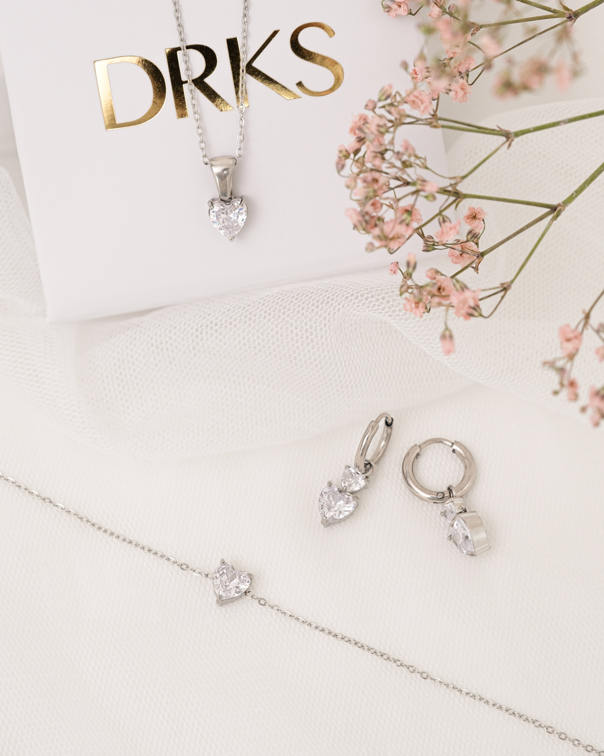 Zilveren sieraden set voor de bruid