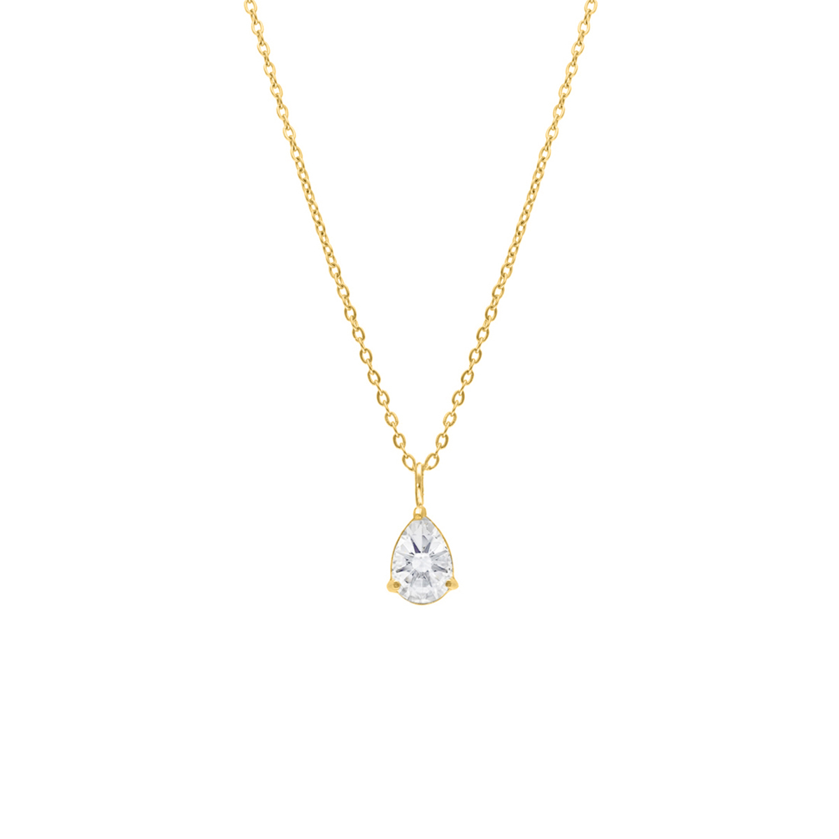 Bruids ketting met druppel goudkleurig