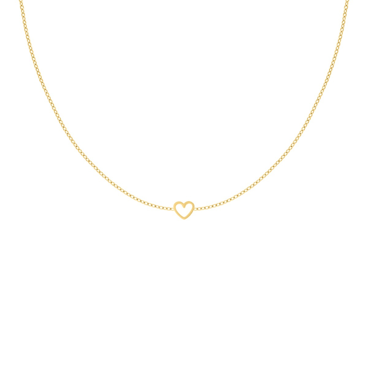 Ketting met 1 hartje goudkleurig