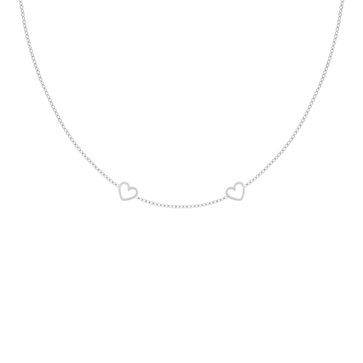 Ketting met 2 hartjes