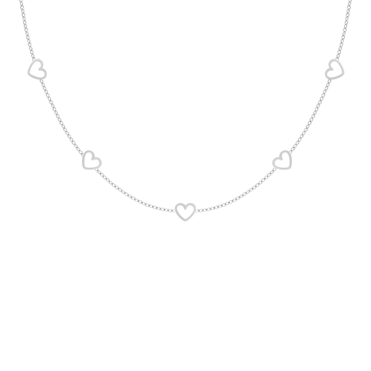 Ketting met 5 hartjes