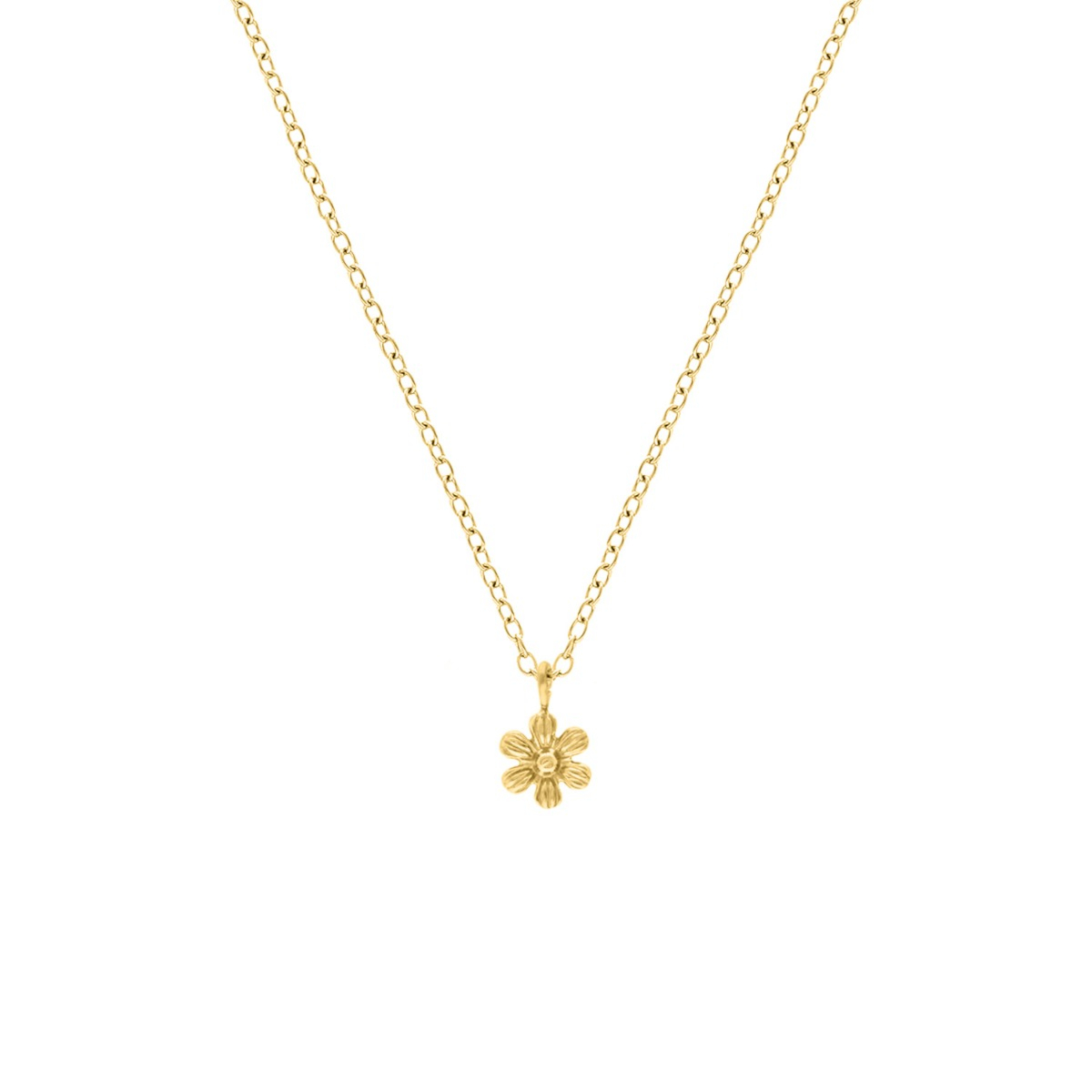 Bloem ketting goud