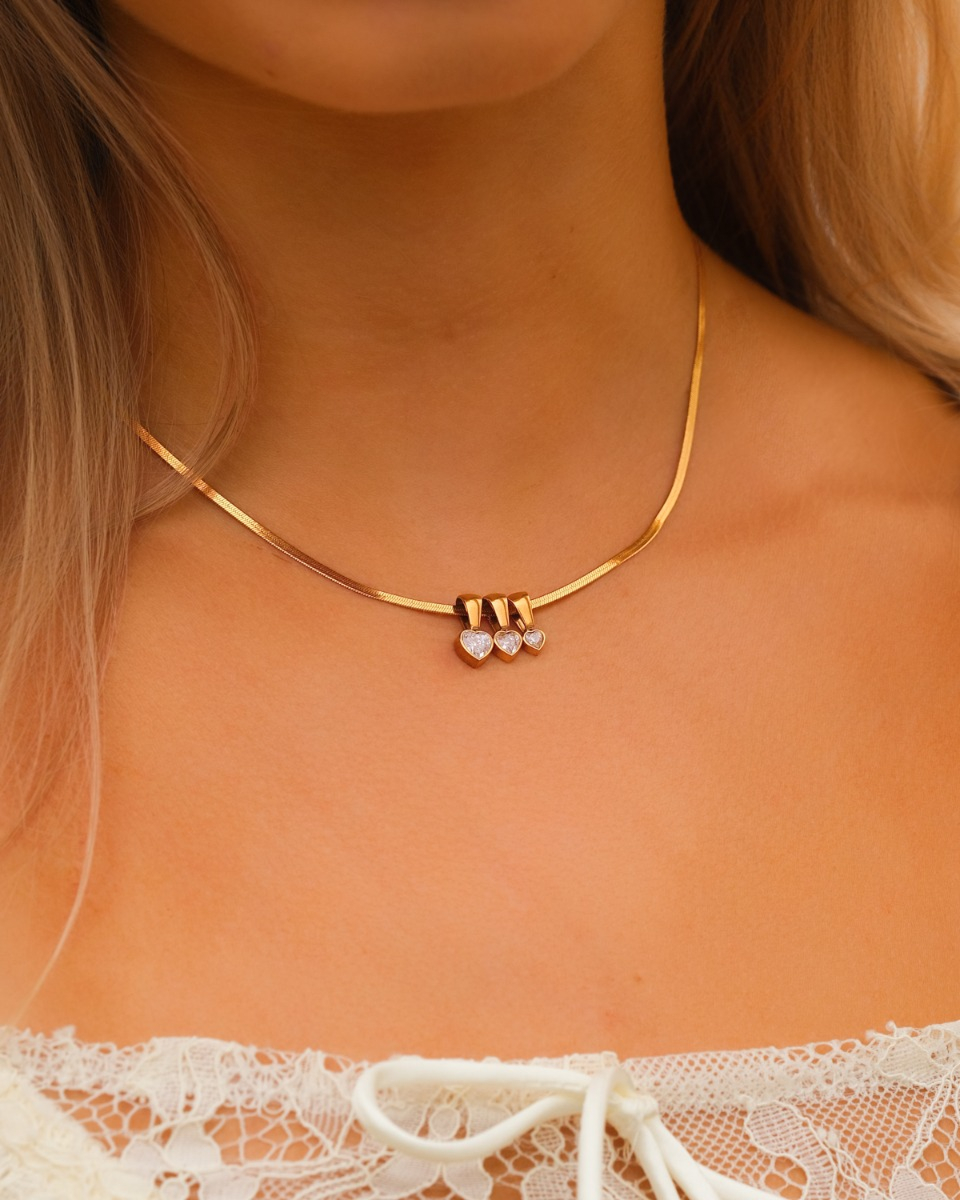 Hartjes ketting goud