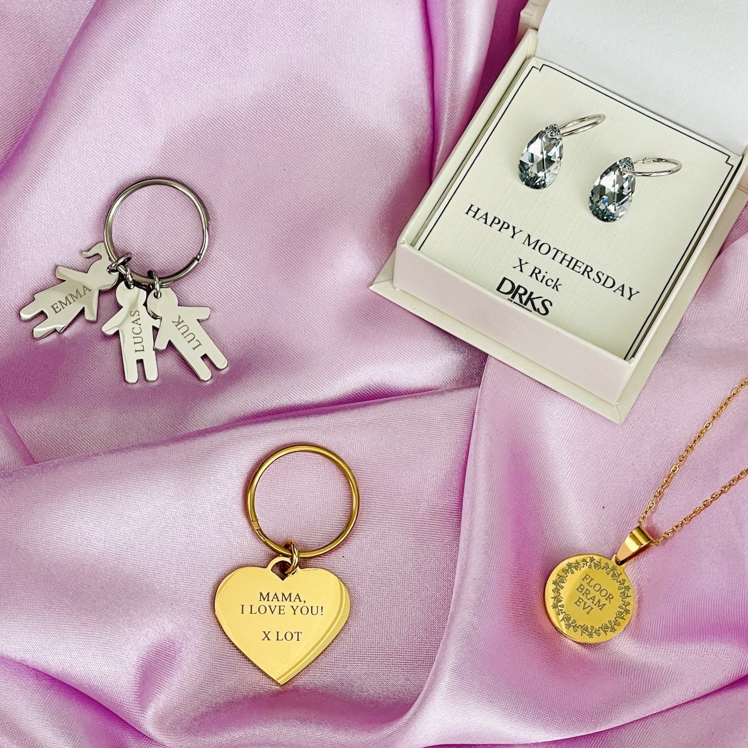 Familie ketting goud kleurig