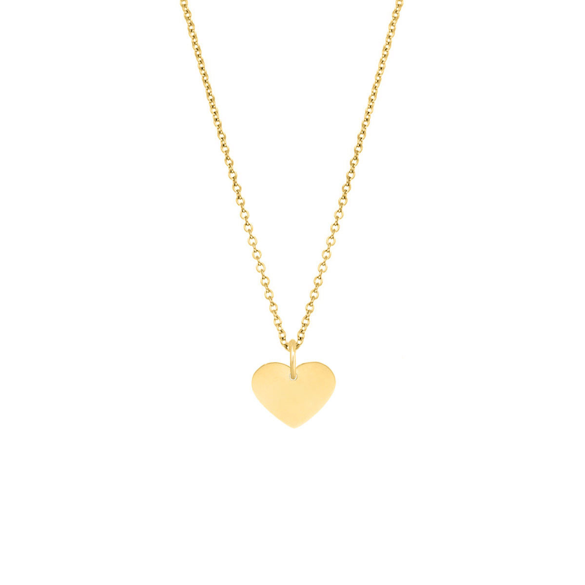 Kinder ketting met hartje goudkleurig