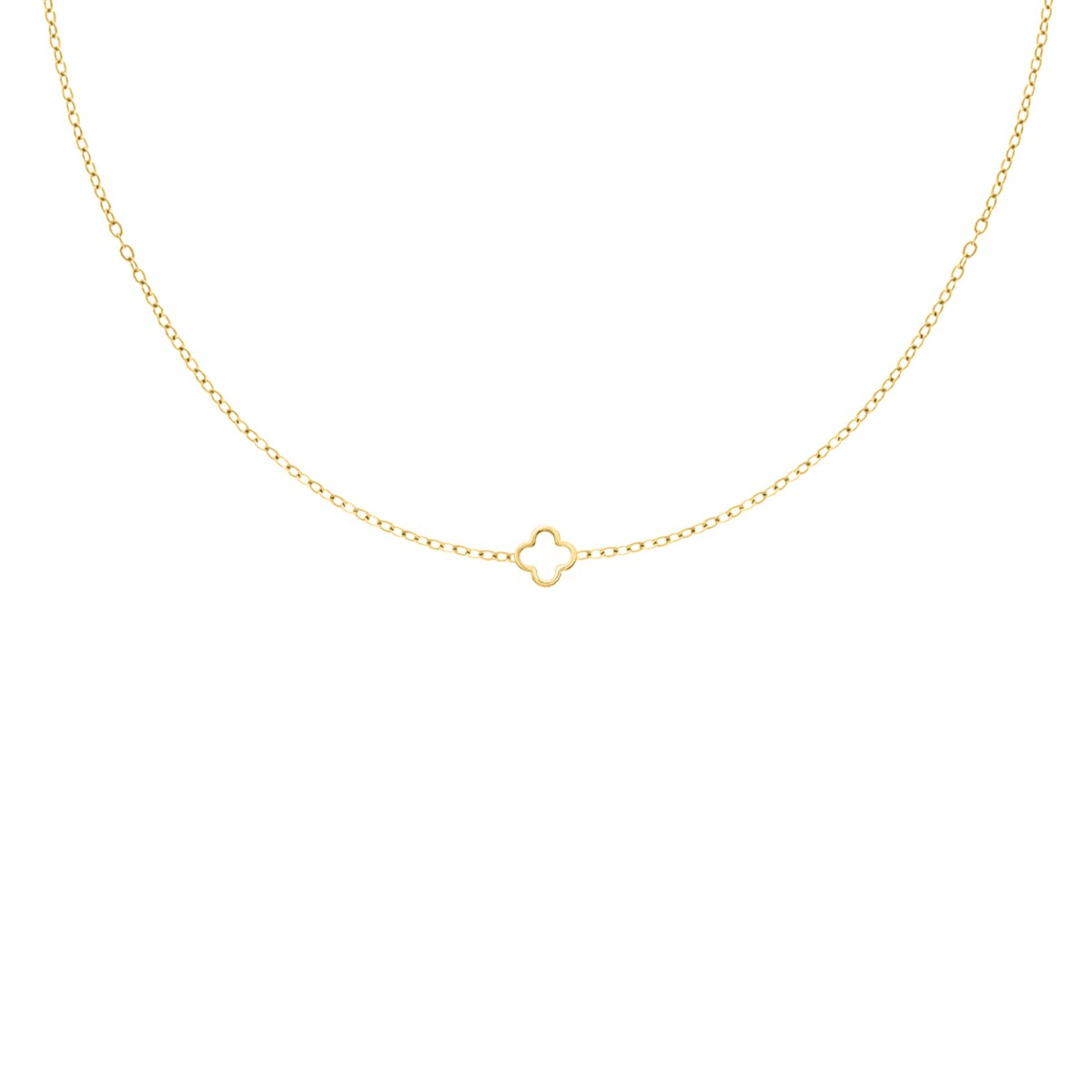 Gouden ketting klavertje